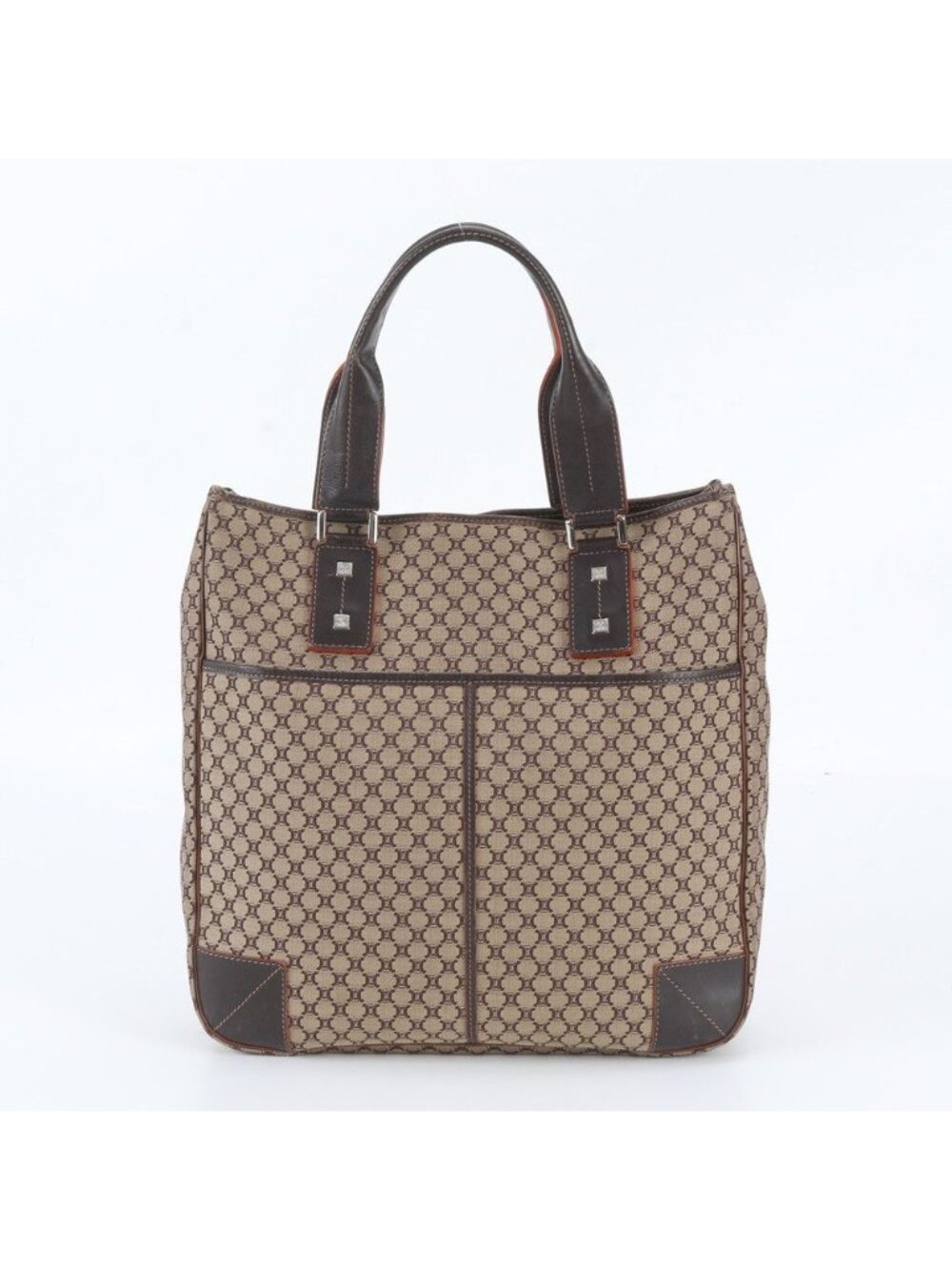 Celine Macadam ST Leather Tote Bag Shoulder Hand Brown
